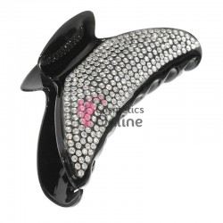 Clama pentru prins parul tip cleste CLM001 Negru cu strasuri argintii